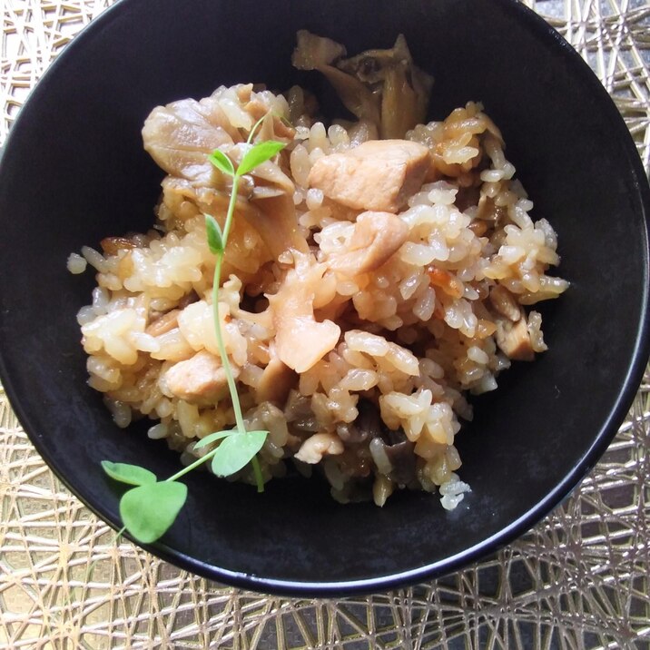 秋 きのこおこわ しめじと舞茸とヒラタケのおこわ